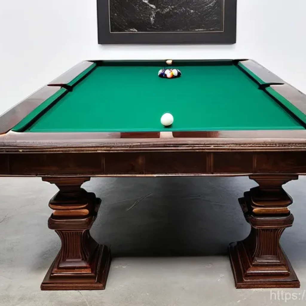 당구 기술 발전사 - **A Diptych: The Evolution of the Billiard Table**
    Create a diptych image contrasting two billia...