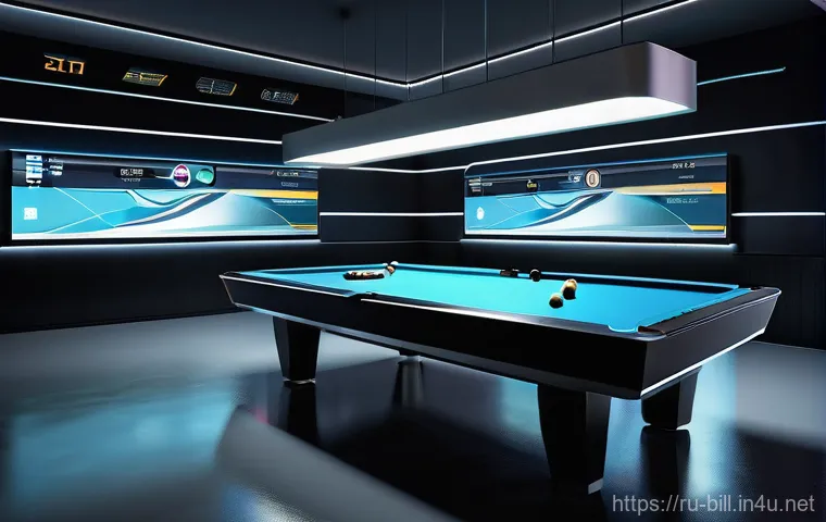 당구 기술 발전사 - **The Journey of Billiard Essentials: Balls and Cues**
    An artistic composition showcasing the ev...