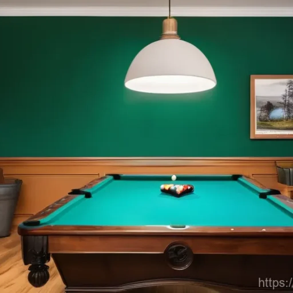 당구 테이블 크기별 차이 - A focused young man, in his late teens, is practicing a precise shot on a 7-foot pool table in a wel...